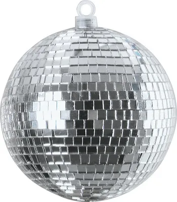 Produktbild von Spiegelkugel 10cm - silber - Diskokugel Echtglas - 7x9mm Spiegel - DEKO Serie
