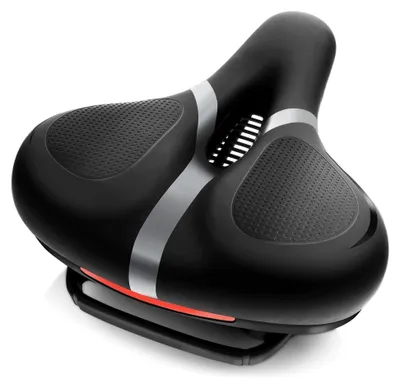 Produktbild von Ersatz Fahrradsitz für Männer und Frauen, Komfortabler Breiter Fahrradsattel mit Memory Foam Polsterung, Weiches Fahrradsitzkissen, Kompatibel mit Peloton, Mountainbikes, Stadtfahrrädern und Heimtrainern