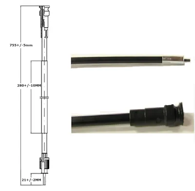 Obrázok produktu pre Hriadeľ otáčkomeru Supertec, 755 mm, pre Honda MB 50