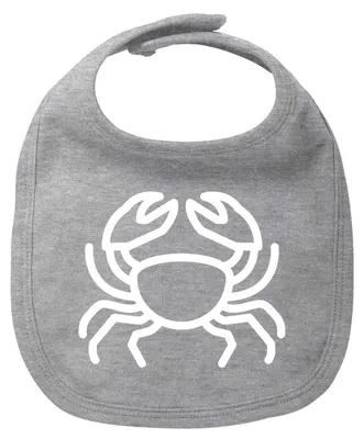 Produktbild von Huuraa Baby Lätzchen Krebs Sternzeichen Symbol Heather Grey Klettverschluss  Baumwolle Latz Geschenkidee