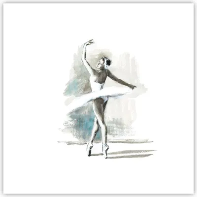 Produktbild von Poster - Poster ohne Rahmen - Ballerina Tanz Frau - 30x30 cm - Wand Bild - Wanddeko - Wandbilder - Kunstposter - Wandposter - Bilder - Kunstdruck - Wanddekoration - Wandbild - P2XAC30x30-4953