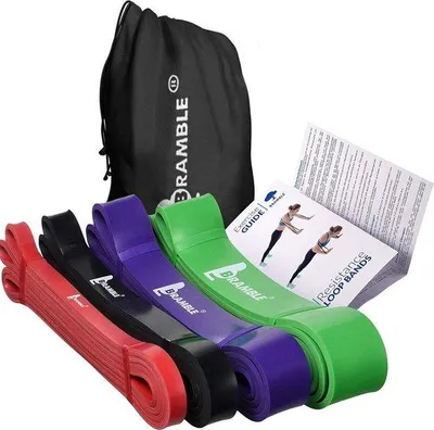 Produktbild von Fitnessbanden Set 4-teilig, 7-57 kg, für Krafttraining