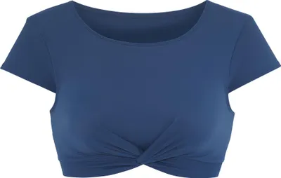 Produktbild von LASCANA ACTIVE Crop-Bikini-Top Oceana rauchblau Größe 40 Cup C/D