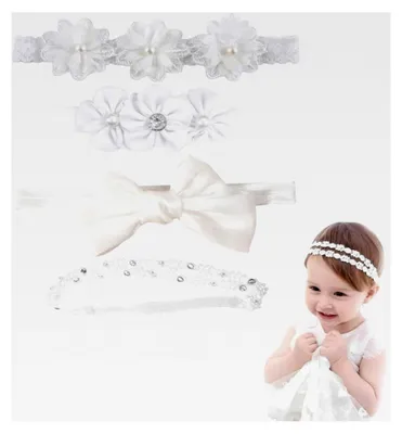 Produktbild von 4 Stück Baby-Mädchen-Stirnbänder