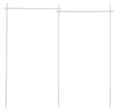 Image de Cloque pour séparer les espaces - Rideau séparateur d'ambiance - Tringle à rideaux réglable sans perçage - Barre de tension pour portes et pièces