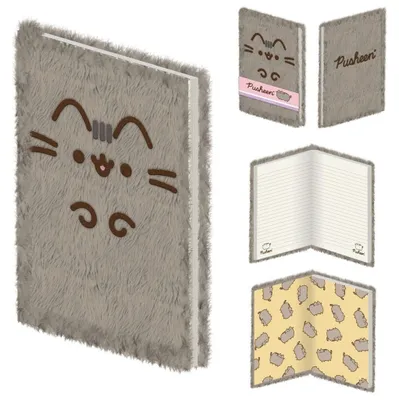 Produktbild von Pusheen-Plüsch-Notizbuch mit weichem Einband und süßem Design