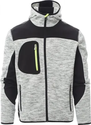 Produktbild von Payper TRIP Jacke Softshell-Strick grau meliert/schwarz, Gr. L, 000453