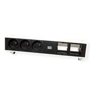 Produktbild von BACHMANN DESK2 3x Schutzkontakt 2x ABD GST18, weiß