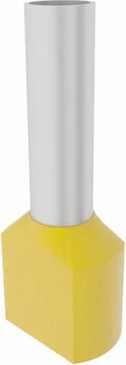 Obrázok produktu pre 10 ks. Dvojité koncovky izolované žlté 2x6mm2/14mm TE6014 Elpromet 0392