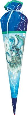 Produktbild von ROTH Schultüte Stoffwunder Eisdrache 70 cm groß rund Stoffschultüte mit Rot(h)-Spitze Zuckertüte Schulanfang