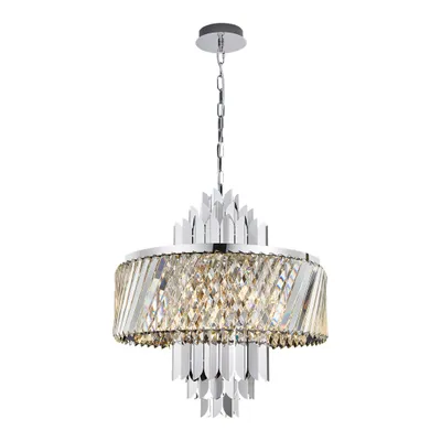 Produktbild von Kristall-Kronleuchter Margot Chrom 9xE14 40W Glamour
