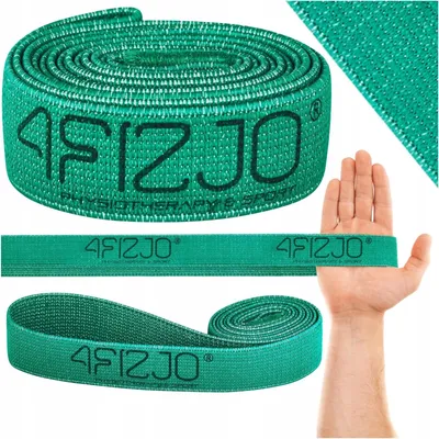 Produktbild von 4FIZJO Material Fitnessband, 210x3,5x0,2 cm, Widerstand 7-13 kg, Grün