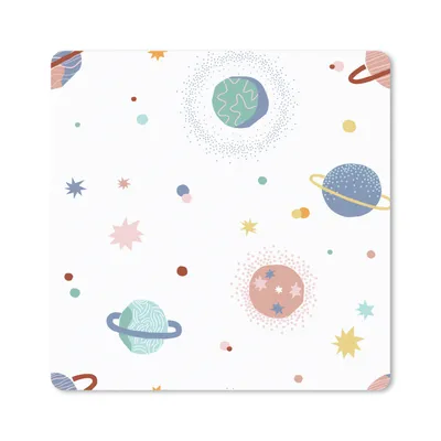 Produktbild von MuchoWow® Mauspad Mousepad Weltraum - Sterne - Kinder 20x20 cm - Mousepads - Maus Mat - Pad - Mausunterlage - Desk Mat - Bureauartikeln