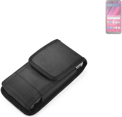 Produktbild von Holster Gürteltasche kompatibel mit BLU View 4 Holster Gürtel Tasche wasserabweisend Handy Hülle Schutz Hülle Outdoor schwarz K-S-Trade