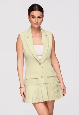 Produktbild von LARICA Mini Kleid V-Ausschnitt Etuikleid für Damen LA-OM-DLR303 green L