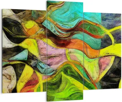 Produktbild von Bild auf Leinwand - Leinwandbild - Abstraktion modern - 130x100cm - Wand Bild - Wanddeko - Leinwanddruck - Bilder - Kunstdruck - Wanddekoration - Leinwand bilder - Wandkunst - CB130x100-3852