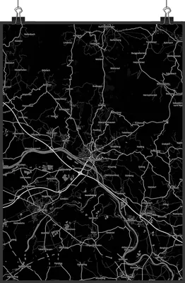 Produktbild von Mr. & Mrs. Panda Bild Deggendorf DIN A4 - Geschenk, Kunstdruck, Design Poster, Stadt, Wanddekoration, wanddeko, Plakat, Dorf Karte Landkarte Map Stadtplan