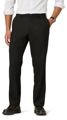 Produktbild von A. Essentials Herren Knitterfeste Stretch-Hose, Klassische Passform, Schwarz, 42