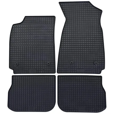 Produktbild von für Audi A4 ab 1994-10/2000 Passform Fußmatten PETEX Gummimatten 4-teilig schwarz Allwettermatten Gummifußmatten