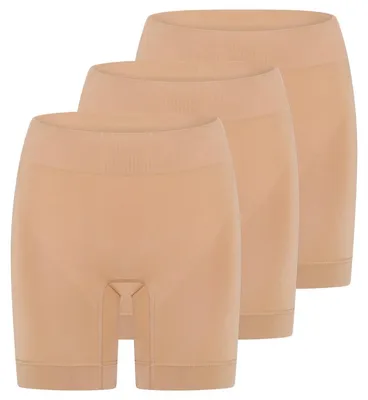 Produktbild von Schiesser 3er Pack Classic Seamless Shaping-Maxi-Longpant Nahtlos für unsichtbaren Look, Bedeckt Po, Bauch und Oberschenkel, Bequemer Bund in Rippenoptik