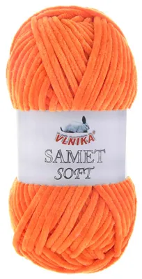 100g Strickgarn Samet Soft Chenille-Strickgarn Samtwolle Strickwolle orange