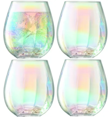 Wasserglas-Set 4er, Glas, matt schwarz, 425 ml, 9x9x10 cm
