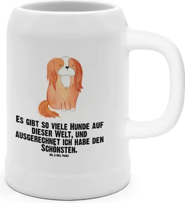 Produktbild von Mr. & Mrs. Panda Seidel Hund Cavalier King Charles Spaniel - Weiß - Geschenk, Sprüche, Spruch, Krug, Steinkrug, Humpen, Bester, Bierhumpen, Steinbierkrug, Hunderasse
