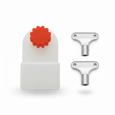 Produktbild von Heizungsentlüfter Box mit Wasserbehälter inkl. 2 Metall Entlüfter Schlüssel Heizkörper Heizung Entlüftungsschlüssel Heizungsschlüssel