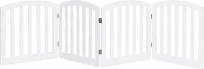 Produktbild von GOPLUS Absperrgitter Haustiere, Verstellbar Erweiterbar Schutzgitter MDF, Haustiertor, Treppenschutzgitter Türgitter 4 Paneel
