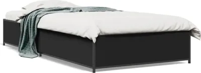 Zdjęcie produktu dla Łóżko Metalowe Czarne Rama Łóżka Ze Stelażem Sofa Do Sypialni Pokoju 90x190 cm