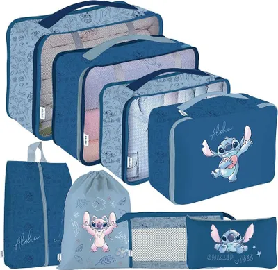 Produktbild von Lilo & Stitch Travel Organizer Set - 8 Teile, blau (WD16714)