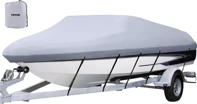 Produktbild von VEVOR Bootsabdeckung Persenning Boot Bootspersenning Länge 426-487 cm, Bootsplane Wasserdicht V-Rumpf Boat Cover Bootsabdeckplane Bootsabdeckung Mit Aufbewahrungstasche Abdeckplanen für Yacht