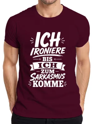 Obrázok produktu pre Tričko s nápisom "Ironizujem, kým sa z toho nestane sarkazmus", sivé, veľkosť L