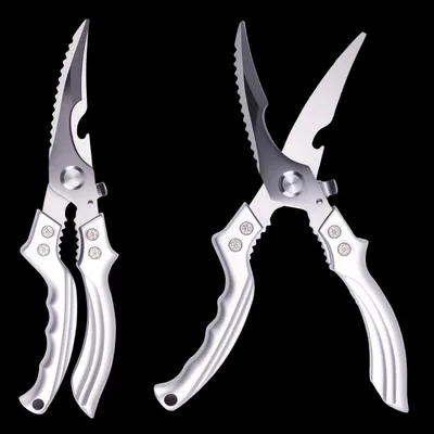 Geflügelschere, Edelstahl, 24,7 x 6,8 cm, mit Flaschenöffner