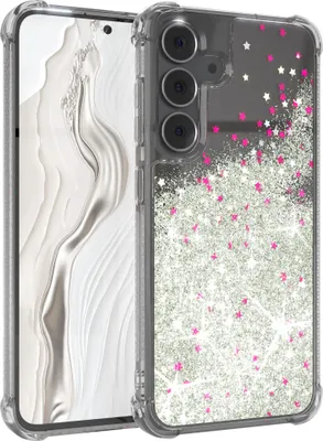 Produktbild von EAZY CASE - Glitzer Hülle kompatibel mit Samsung Galaxy S25 FE Glitzer Schutzhülle, Soft Case, Backcover Transparent mit Motiv