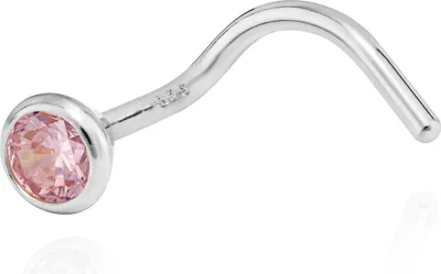 Produktbild von NKlaus Nasenpiercing 925 Silber Nasenstecker Spiralen-Form 3,5mm Zirkonia Rosa 14844