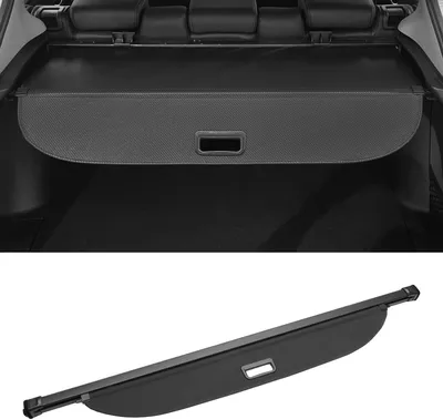 Image de Cache-Bagages Rétractable Pour Coffre De Voiture Pour Ford S-Max 2007-2014 Étagère De Coffre Arrière Étagère De Sécurité Pour Bagages Écran De Confidentialité Noir Brillant