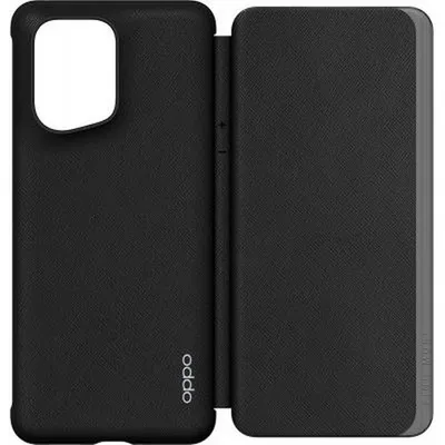 Zdjęcie produktu dla Oppo, etui do Oppo Find X5 Pro Folio Flip Cover z uchwytem na kartę, czarne