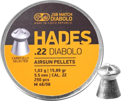 Obrázek produktu pro JSB Hades 5,5 mm diabolo shot 250 ks.