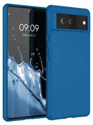 Produktbild von kwmobile Handyhülle für Google Pixel 6 Hülle - TPU Case - Kabelloses Laden - Schutzhülle Cover in Blue Reef