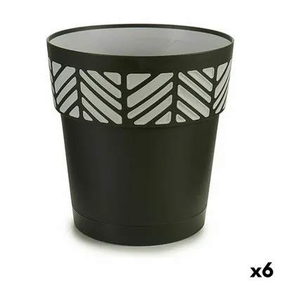 Produktbild von Selbstbewässernder Blumentopf Stefanplast Orfeo Anthrazit Kunststoff 25 x 25 x 25 cm (6 Stück)