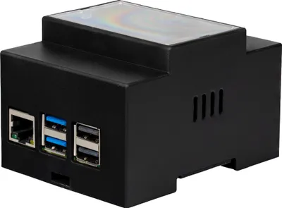 Produktbild von Raspberry Pi 5 DIN-Hutschienengehäuse schwarz