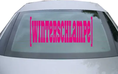 Produktbild von Indigos UG - Aufkleber Heckscheibe & Motorklappe DE6428 - pink - 600x286 mm - Winterschlampe - Auto Scheiben Fenster Heckklappe Tuning Racing JDM - Die cut