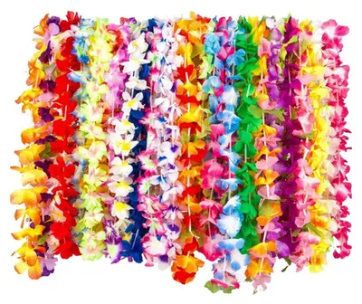 Produktbild von 36-teilige Hawaii-Kranz-Halskette, bunte tropische Kränze, Hawaii-Blumenkränze für Feiertage, Strandhochzeiten