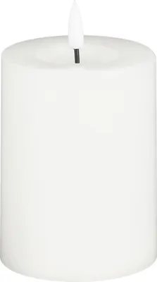 Produktbild von Mica Decorations LED Kerze mit Timer weiß Ø 8 x 10 cm warmweiß