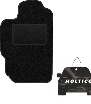 Produktbild von moto-MOLTICO Fahrer Fußmatte Auto Velours Fahrerseite Autoteppiche Schwarz Fahrermatte 1-teilig passend für Peugeot 406 1995-2004
