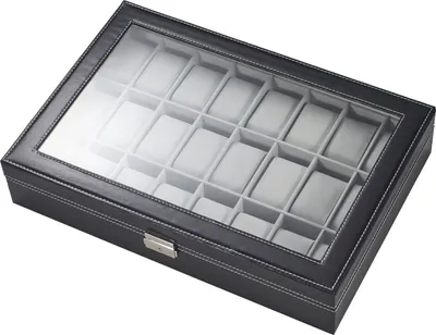Produktbild von Uhrenkoffer für 24 Uhren Uhrenaufbewahrung Uhrenvitrine Uhrenkasten Uhrenbox
