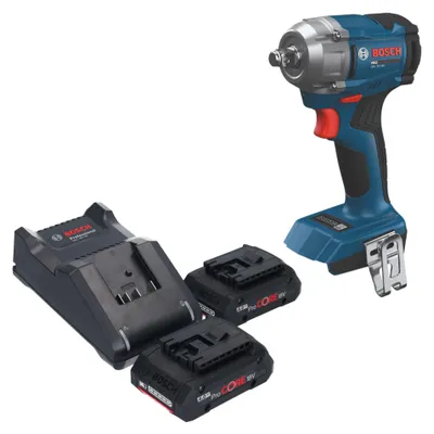 Obrázek produktu pro Akumulátorový rázový šroubovák Bosch GDS 18V-350 Professional 18 V, 350 Nm, 1/2", bezkartáčový + 2x akumulátor ProCORE 4,0 Ah + nabíječka