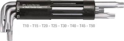 Image de KS Tools Jeu de clés mâles coudées 151.2300, support Torx 3 en 1 / poignée en T - 8 pièces, mat, chrome