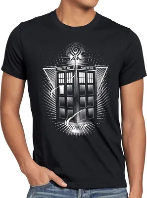 Produktbild von style3 Wibbly Wobbly T-Shirt Herren zeitreise serie polizei notrufzelle